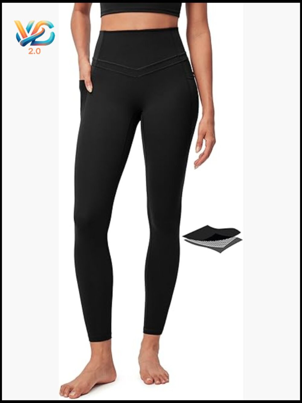 High Waist Compression Leggings with Pockets Tummy Control Workout Yoga Pants